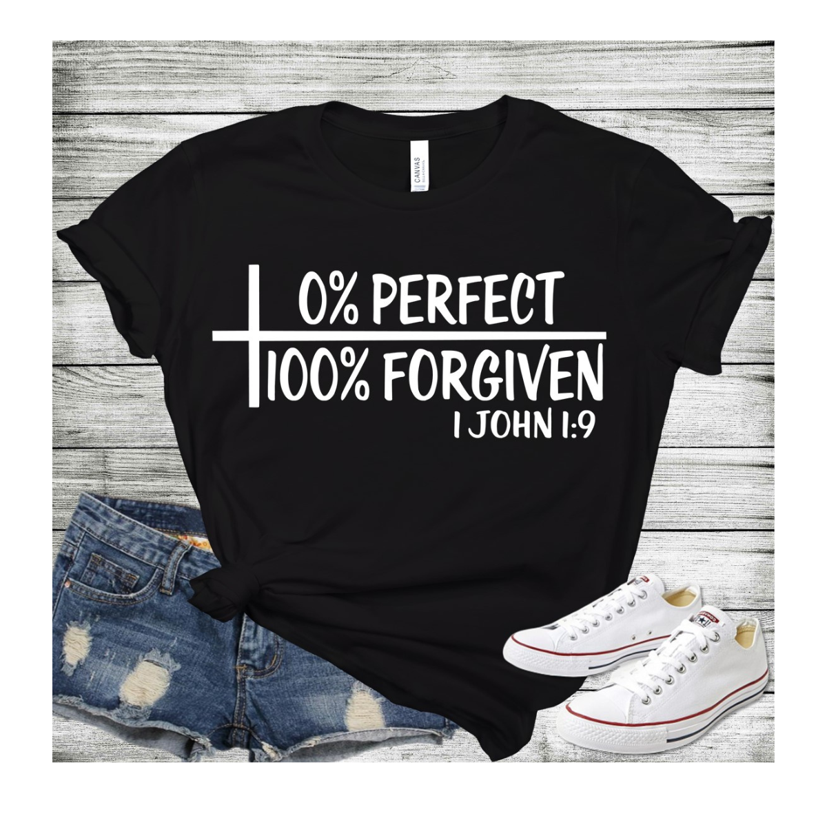 100% Forgiven Christian Believer T-shirt