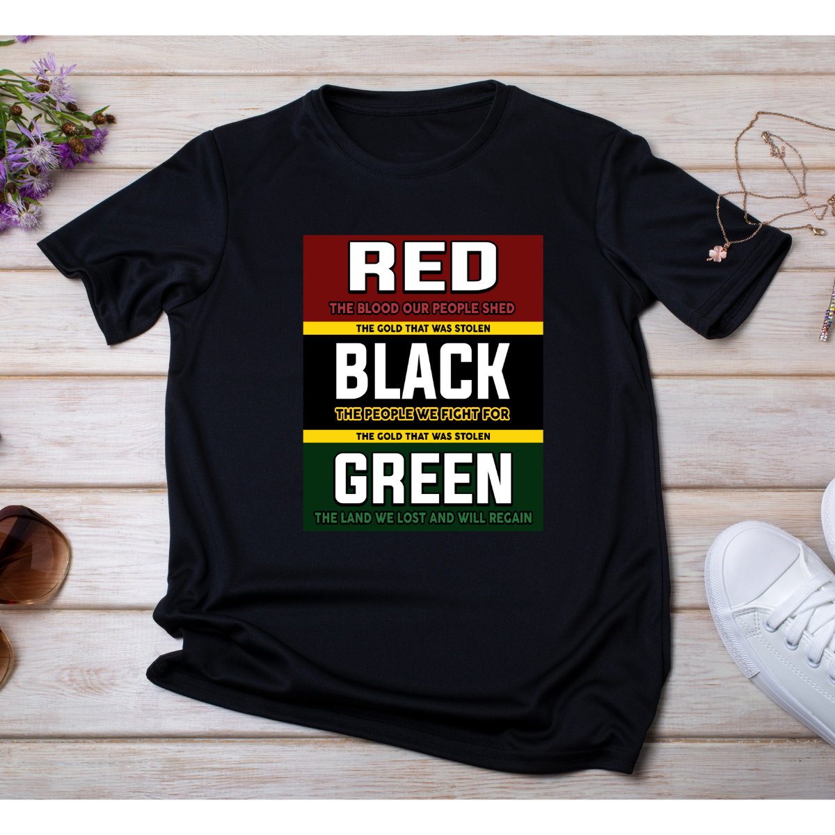 Definition of African American Flag Black History Month T-Shirt