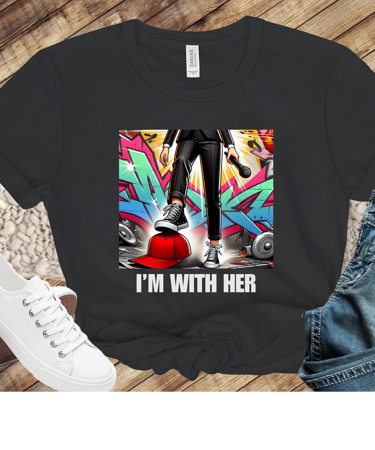 Funny I'm With Her Kamala Harris Inspired Tshirt