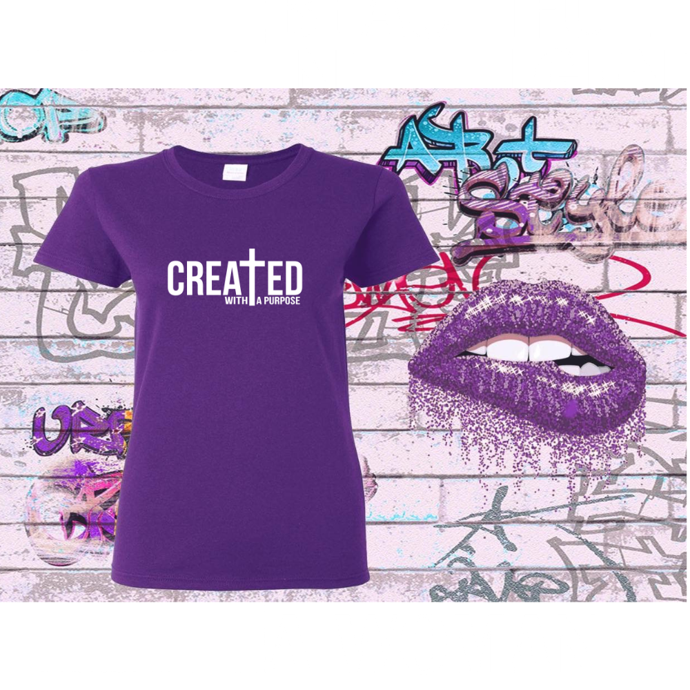 Created With a Purpose Inspirational Faith Based T-Shirt